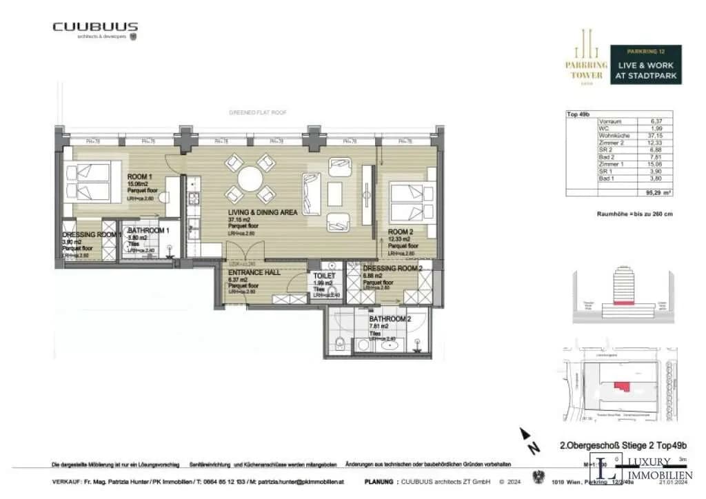 3-Zimmer-Wohnung kaufen in Wien – 95 m², € 1.862.000 – Bild 9 von 9