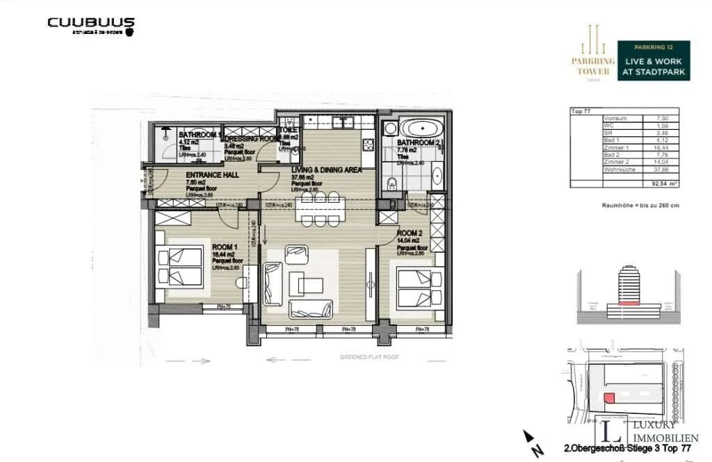 3-Zimmer-Wohnung kaufen in Wien – 93 m², € 2.046.000 – Bild 9 von 9