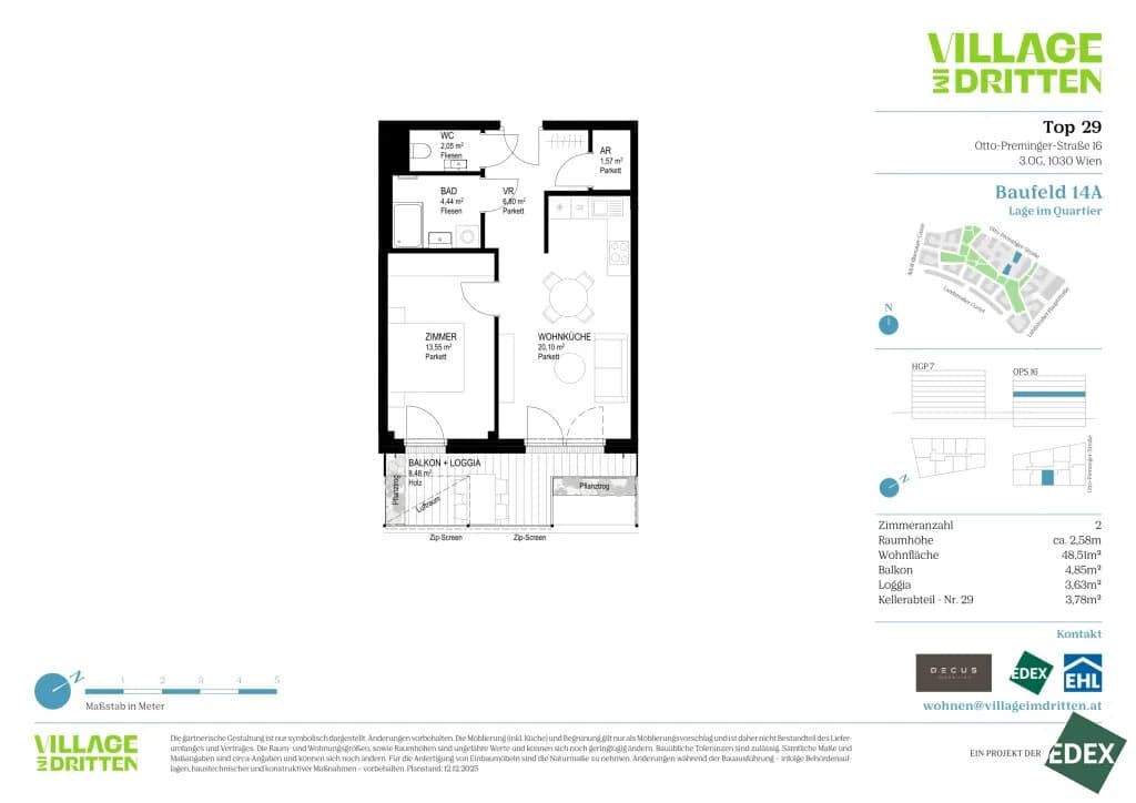 2-Zimmer-Wohnung kaufen in Wien – 48,51 m², € 395.000 – Bild 12 von 12