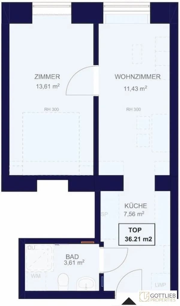 2-Zimmer-Wohnung kaufen in Wien – 36,21 m², € 210.000 – Bild 13 von 13