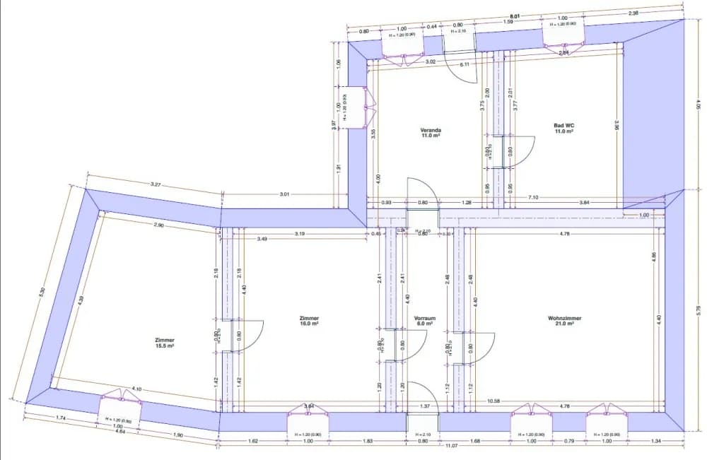 2-Zimmer-Haus kaufen in Gänserndorf – 80,5 m², € 99.000 – Bild 12 von 13