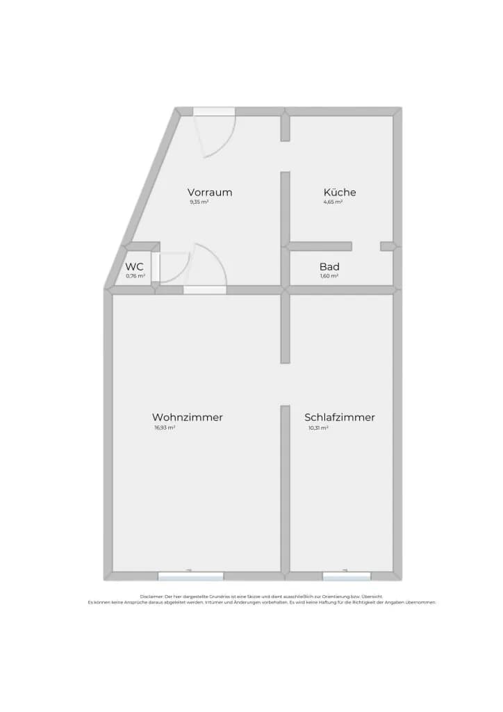 2-Zimmer-Wohnung kaufen in Wien – 42,38 m², € 99.000 – Bild 2 von 4