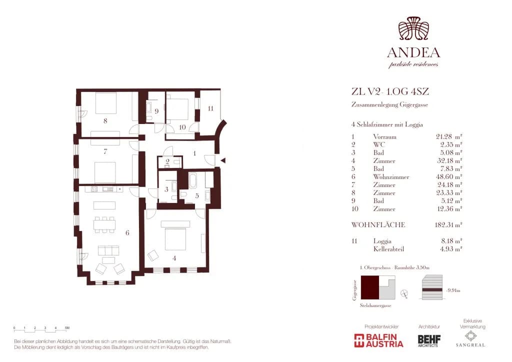 5-Zimmer-Wohnung kaufen in Wien – 189 m², € 2.298.000 – Bild 13 von 14