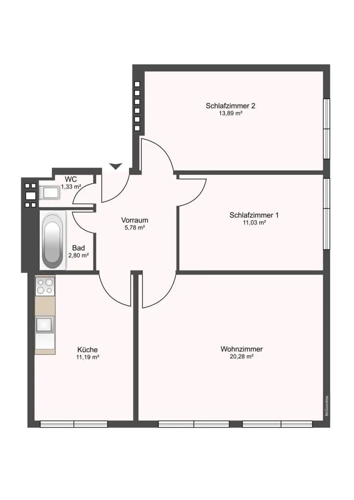 3-Zimmer-Wohnung kaufen in Mödling – 66 m², € 238.000 – Bild 11 von 11