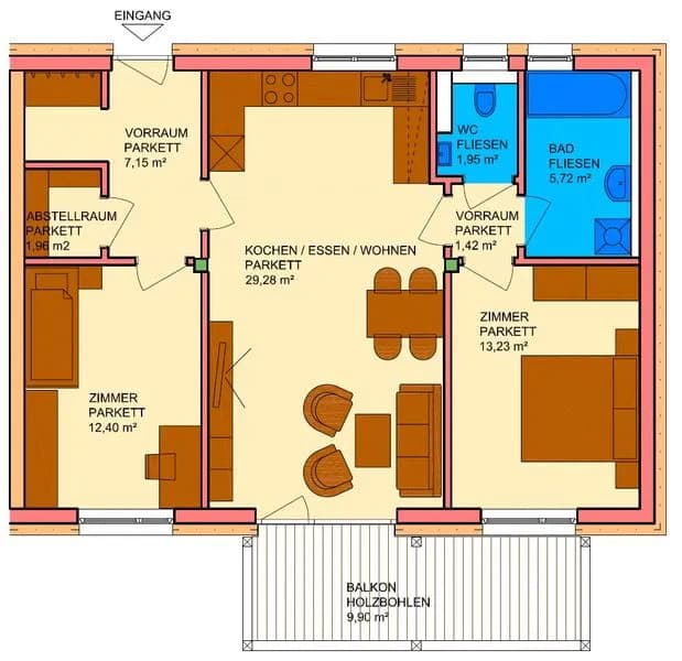 3-Zimmer-Wohnung mieten in Leibnitz – 73,06 m², € 632 – Bild 2 von 2