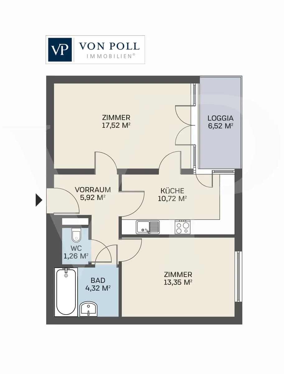 2-Zimmer-Wohnung kaufen in Wien – 53,09 m², € 398.000 – Bild 15 von 15
