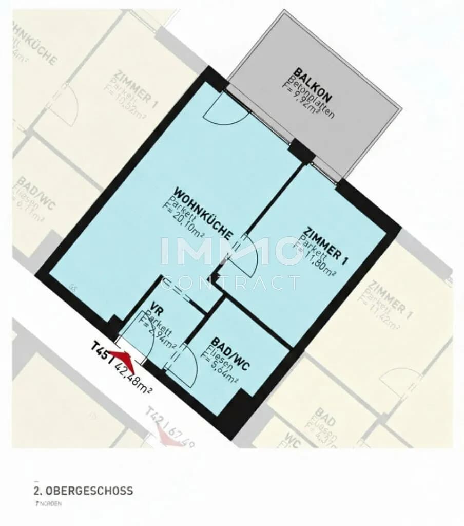 2-Zimmer-Wohnung kaufen in Wien – 42,48 m², € 349.500 – Bild 12 von 12
