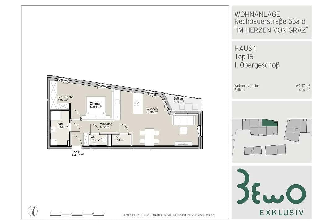 2-Zimmer-Wohnung kaufen in Graz – 64,37 m², € 394.000 – Bild 15 von 15