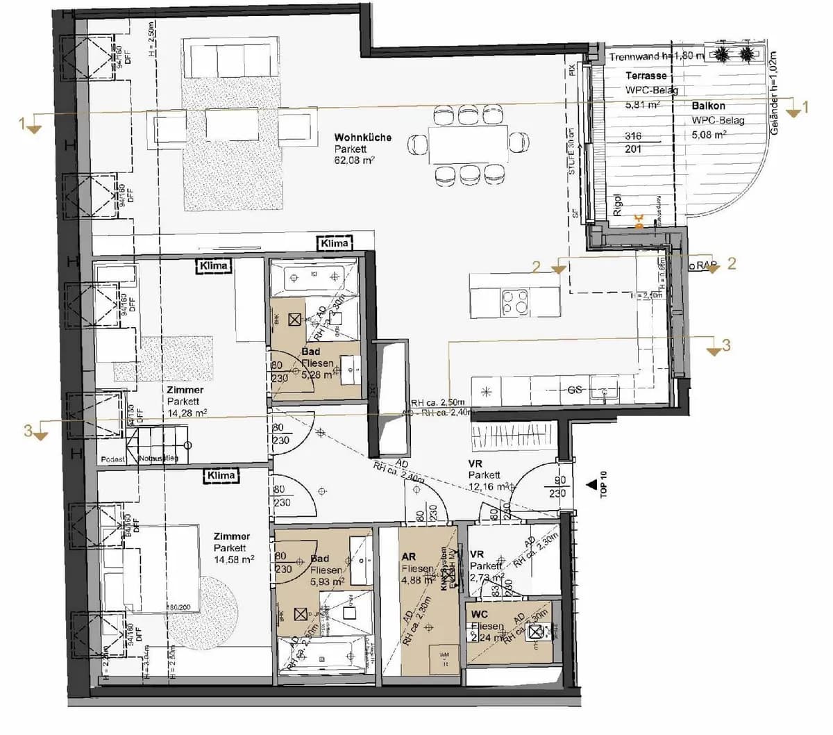 3-Zimmer-Wohnung kaufen in Wien – 124,36 m², € 1.090.000 – Bild 23 von 31