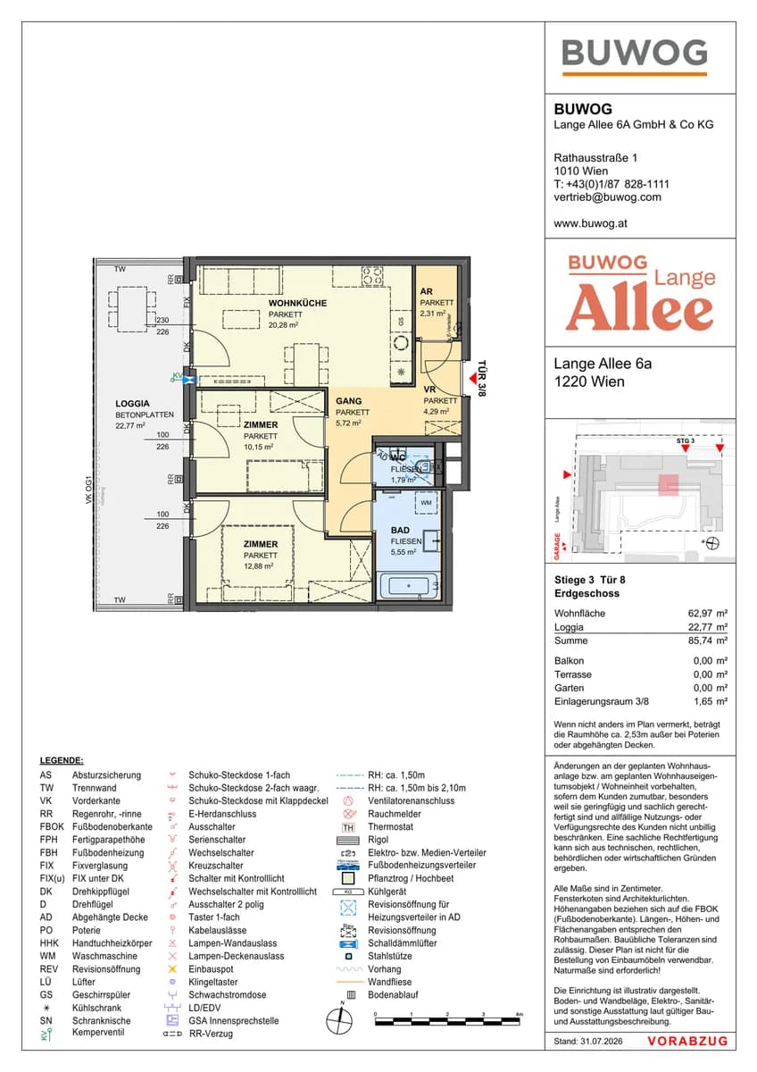 3-Zimmer-Wohnung kaufen in Wien – 62,97 m², € 510.000 – Bild 12 von 12
