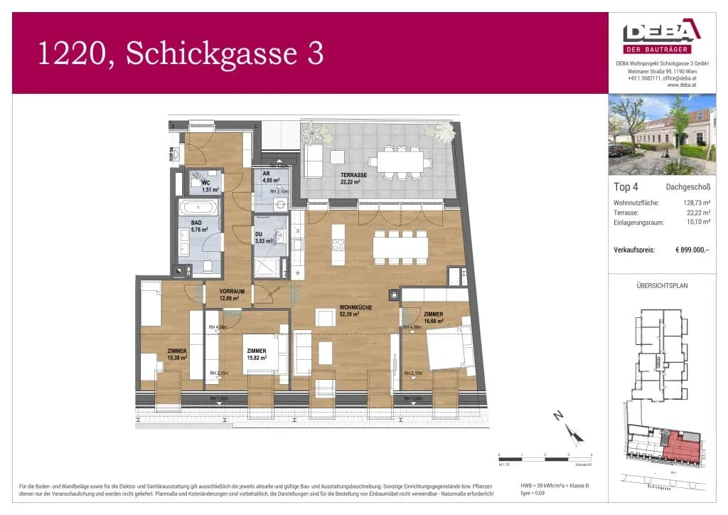 4-Zimmer-Wohnung kaufen in Wien – 128,73 m², € 899.000 – Bild 6 von 6
