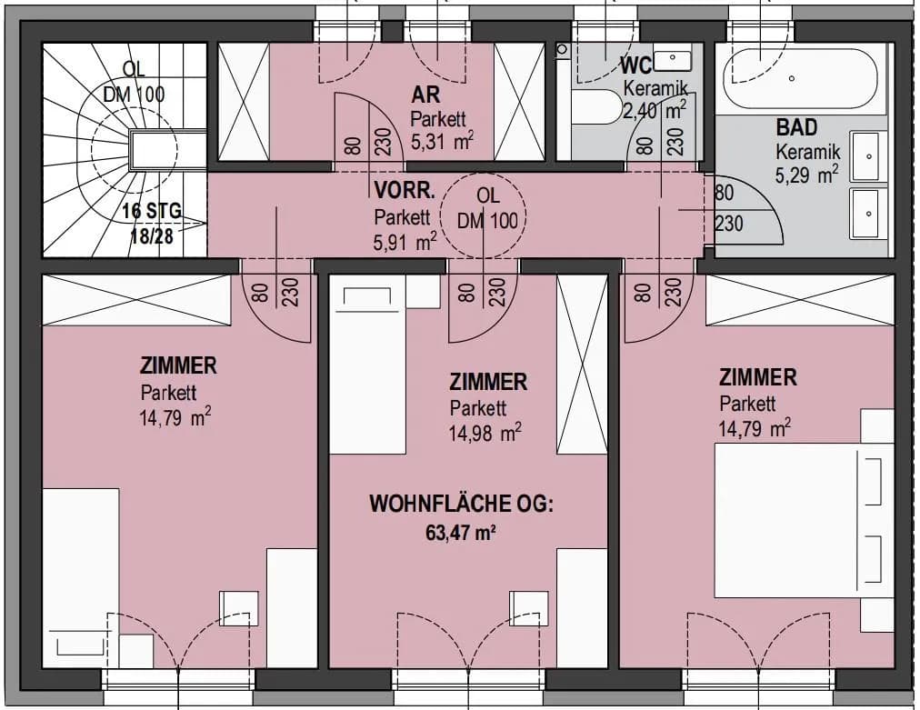 5-Zimmer-Haus kaufen in Hollabrunn – 133 m², € 279.000 – Bild 16 von 16
