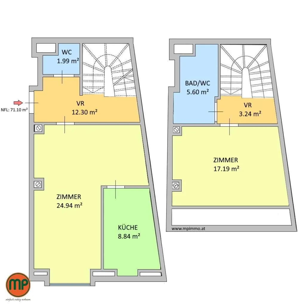 2-Zimmer-Wohnung kaufen in Wien – 71,1 m², € 378.000 – Bild 14 von 18