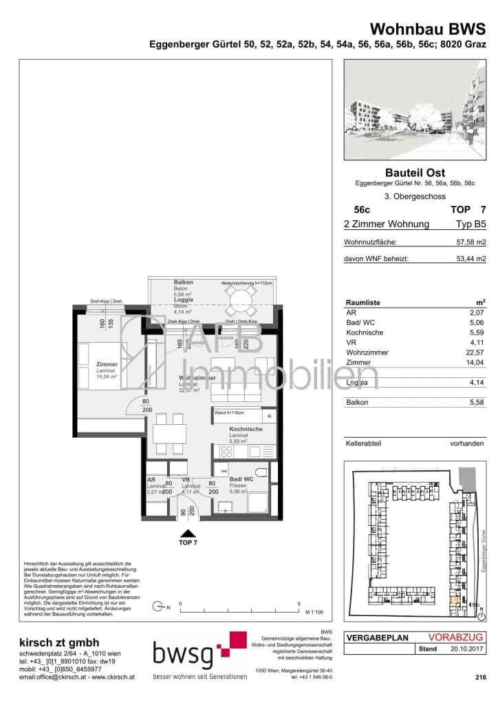 2-Zimmer-Wohnung mieten in Graz – 57,58 m², € 684 – Bild 11 von 11