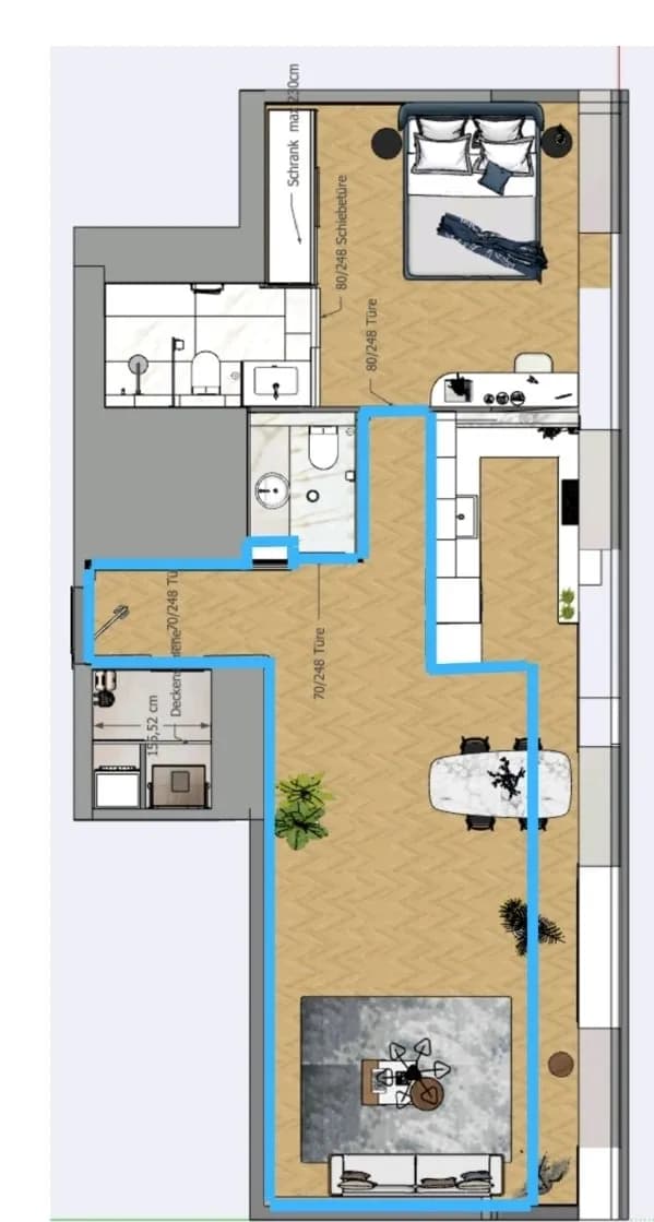 2-Zimmer-Wohnung mieten in Wien – 74 m², € 1.690 – Bild 2 von 9