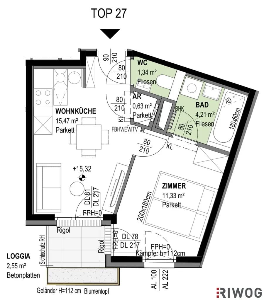 2-Zimmer-Wohnung kaufen in Wien – 32,98 m², € 312.400 – Bild 27 von 27