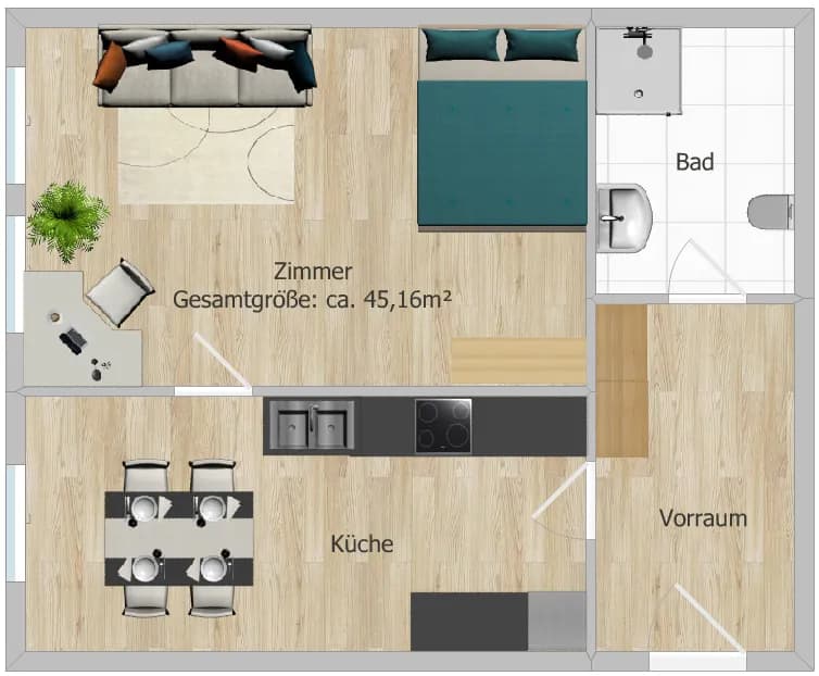 2-Zimmer-Wohnung kaufen in Graz – 46,15 m², € 109.000 – Bild 10 von 10