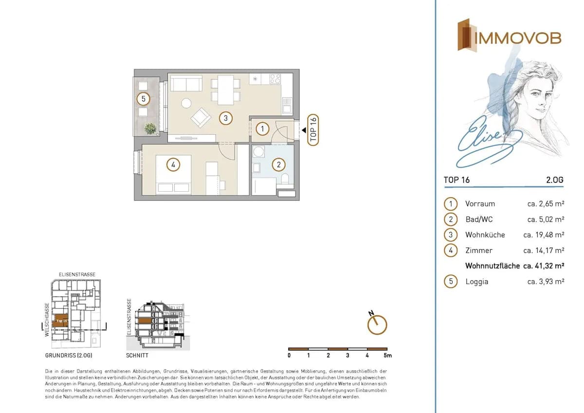 2-Zimmer-Wohnung kaufen in Wien – 45,25 m², € 330.325 – Bild 2 von 9