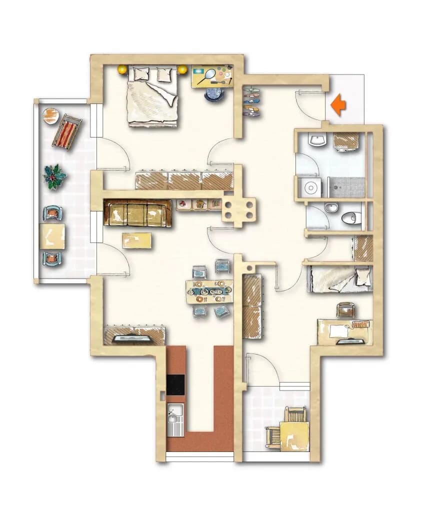 3-Zimmer-Wohnung mieten in Gmunden – 80 m², € 996 – Bild 8 von 8