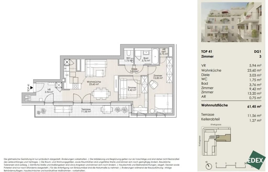 3-Zimmer-Wohnung kaufen in Wien – 61,45 m², € 367.000 – Bild 32 von 32