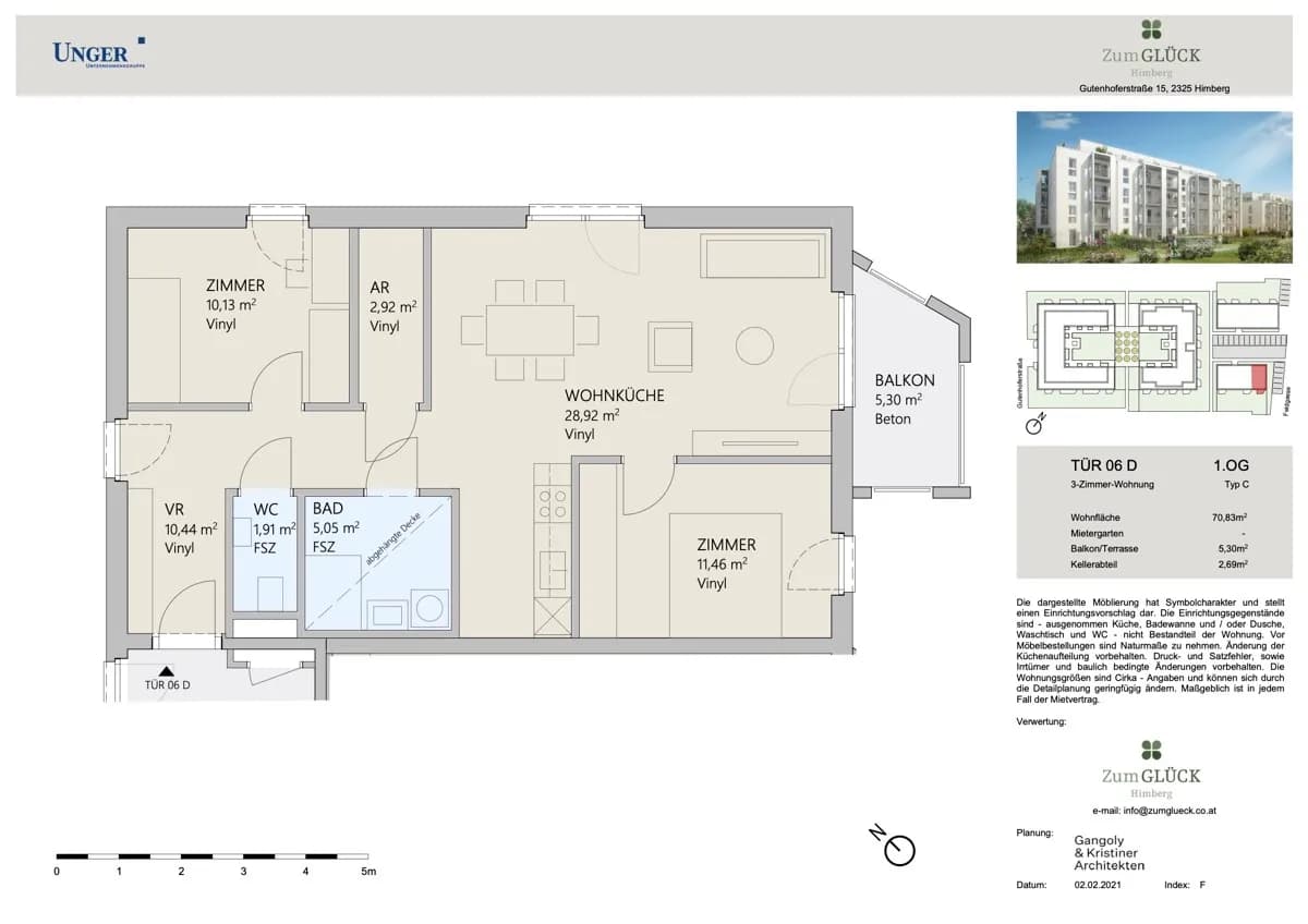 3-Zimmer-Wohnung mieten in Bruck an der Leitha – 70,83 m², € 1.195 – Bild 6 von 6