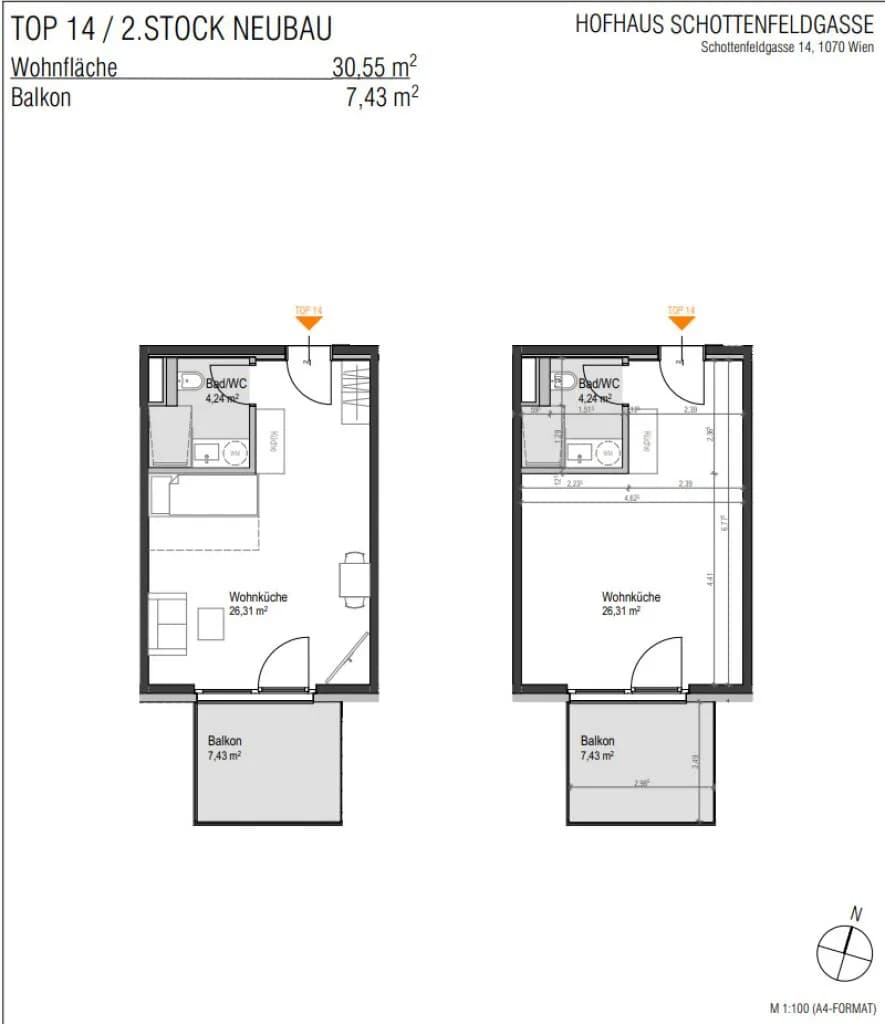 1-Zimmer-Wohnung mieten in Wien – 30,55 m², € 940 – Bild 12 von 12