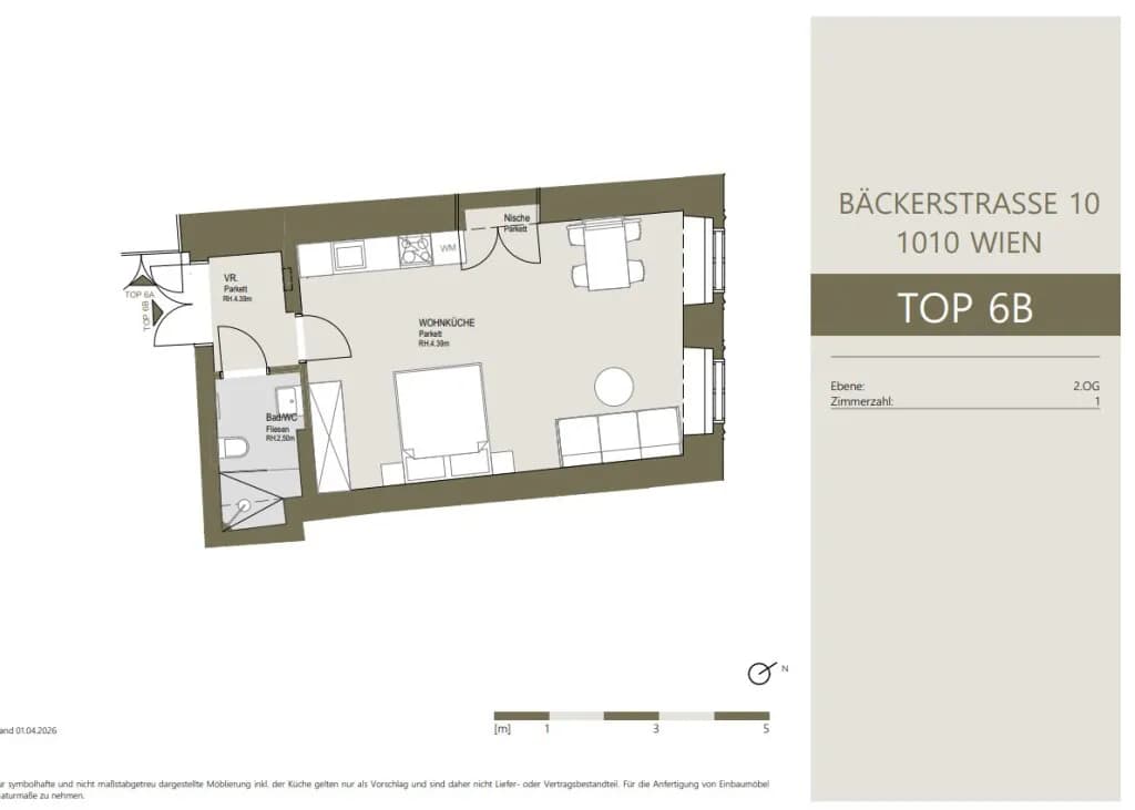1-Zimmer-Wohnung mieten in Wien – 38,18 m², € 1.290 – Bild 8 von 8