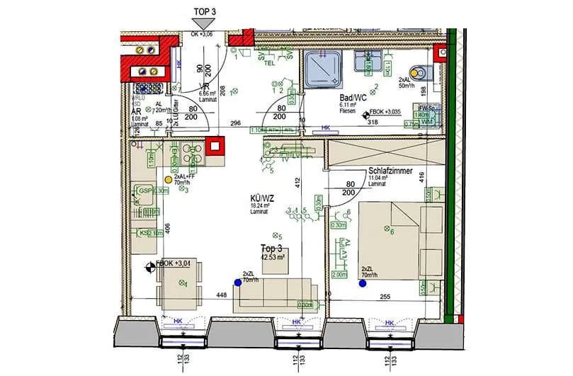 Wohnung mieten in Waidhofen an der Thaya – 42,53 m², € 458 – Bild 4 von 7