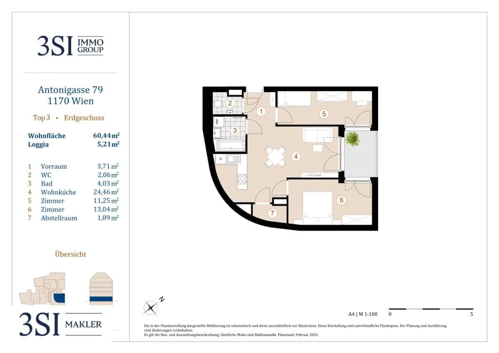 3-Zimmer-Wohnung kaufen in Wien – 60,44 m², € 354.300 – Bild 8 von 8