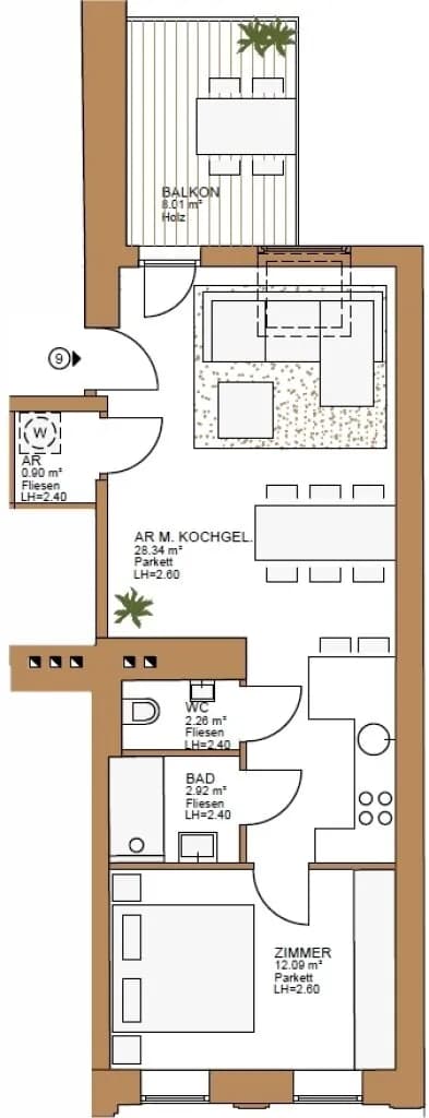 2-Zimmer-Gewerbeimmobilie kaufen in Wien – 46,4 m², € 595.000 – Bild 7 von 7