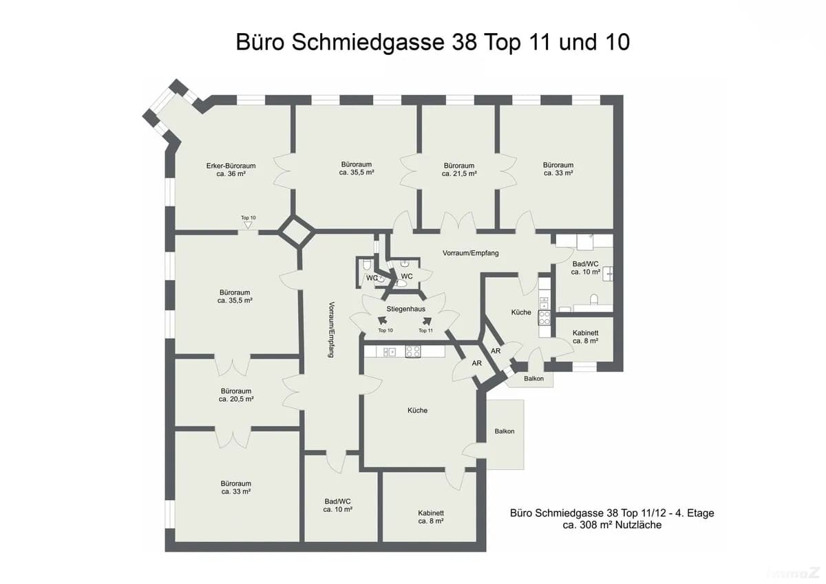 4-Zimmer-Gewerbeimmobilie mieten in Graz – 308 m², € 3.895 – Bild 2 von 31