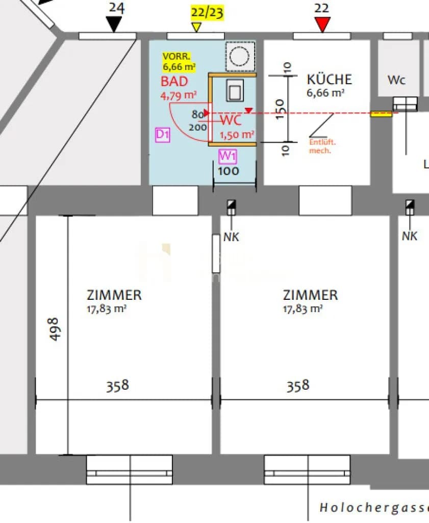 2-Zimmer-Wohnung kaufen in Wien – 48,96 m², € 119.000 – Bild 8 von 8