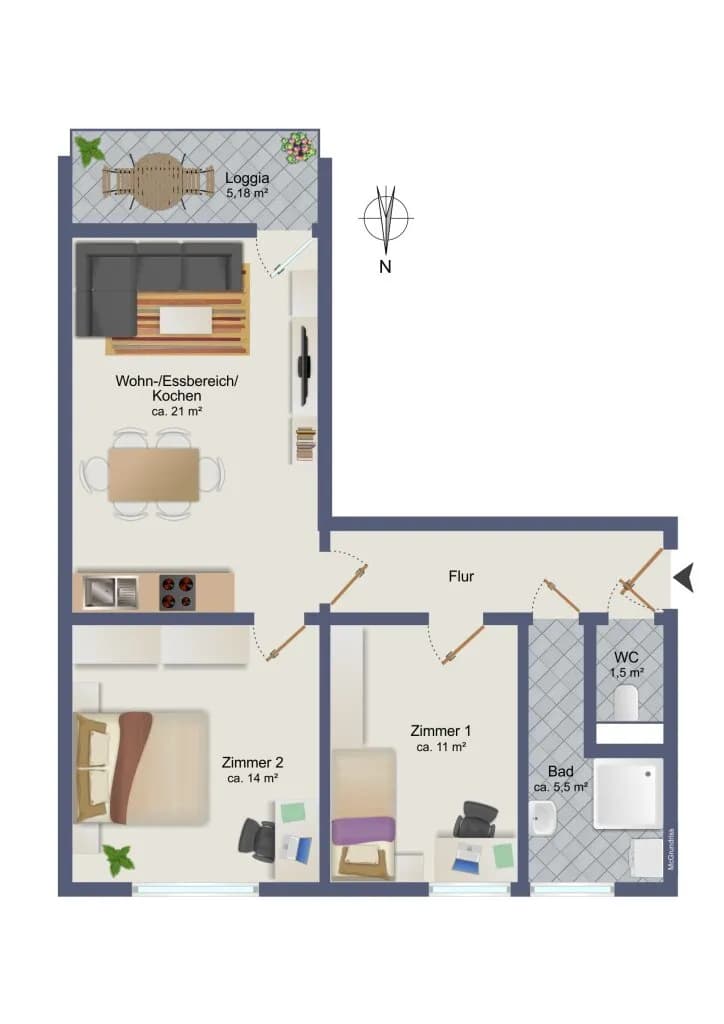 2-Zimmer-Wohnung kaufen in Graz-Umgebung – 61,45 m², € 229.000 – Bild 17 von 17