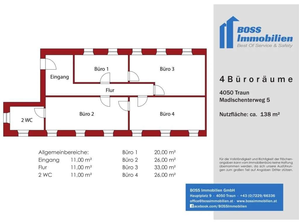 4-Zimmer-Gewerbeimmobilie mieten in Linz Land – 138 m², € 690 – Bild 6 von 6