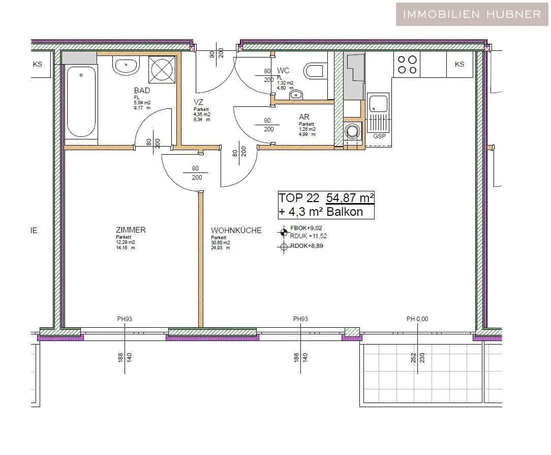 2-Zimmer-Wohnung mieten in Wien – 55 m², € 1.379 – Bild 11 von 15
