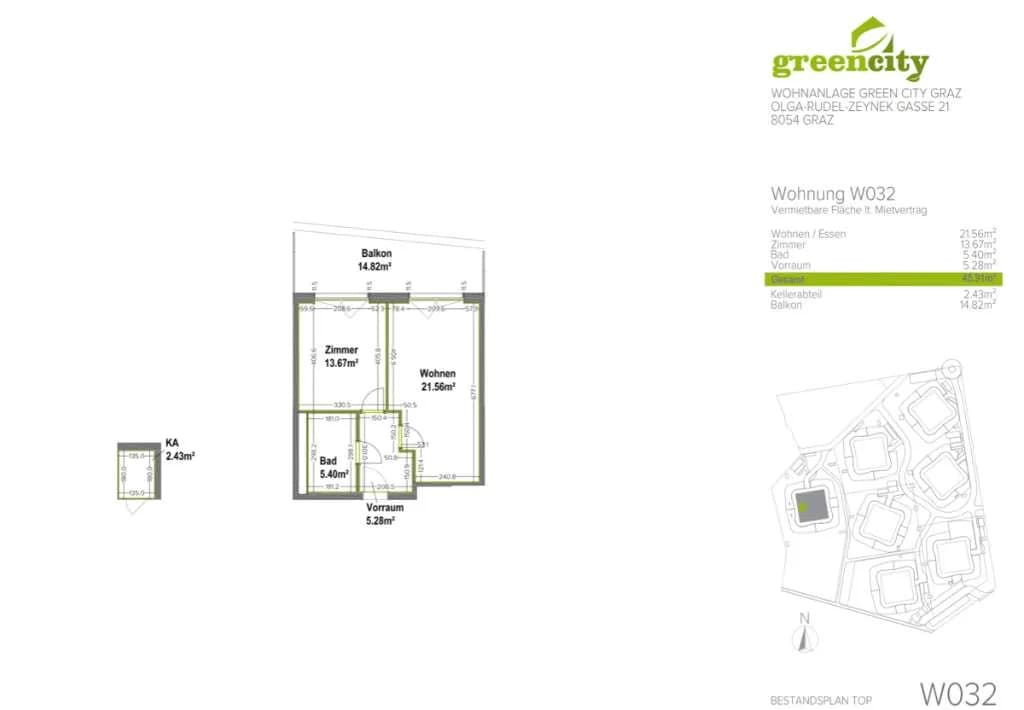 Wohnung mieten in Graz – 45,91 m², € 899 – Bild 9 von 9