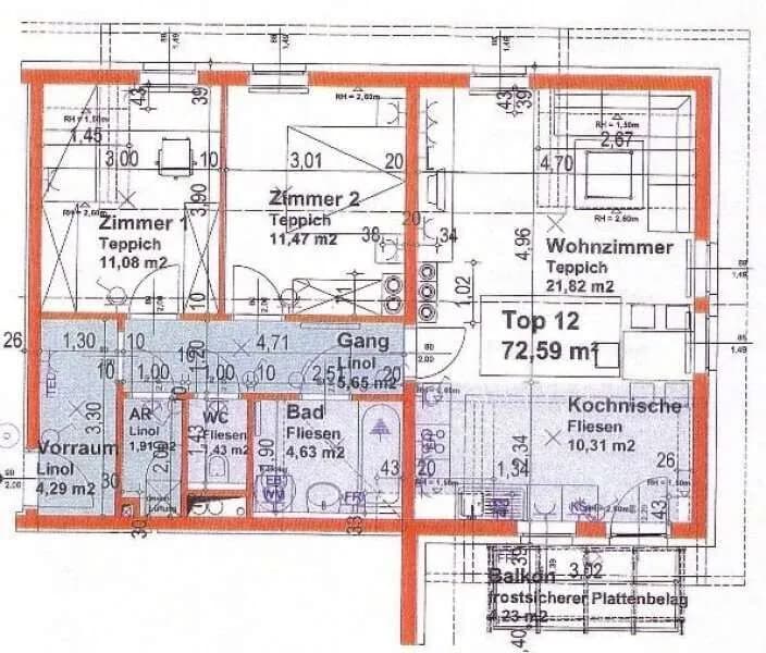 3-Zimmer-Wohnung mieten in Amstetten – 72,63 m², € 700 – Bild 14 von 14