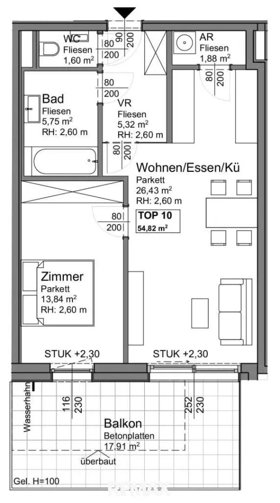 2-Zimmer-Wohnung kaufen in Gmunden – 54,82 m², € 247.769 – Bild 11 von 12