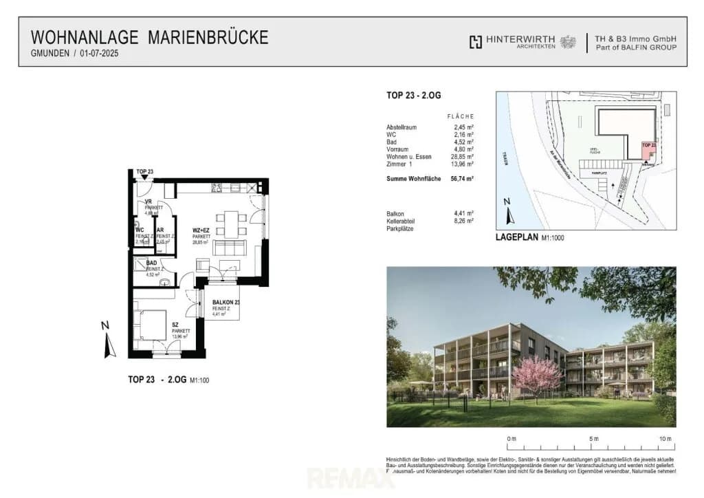 2-Zimmer-Wohnung kaufen in Gmunden – 56,74 m², € 410.000 – Bild 7 von 8