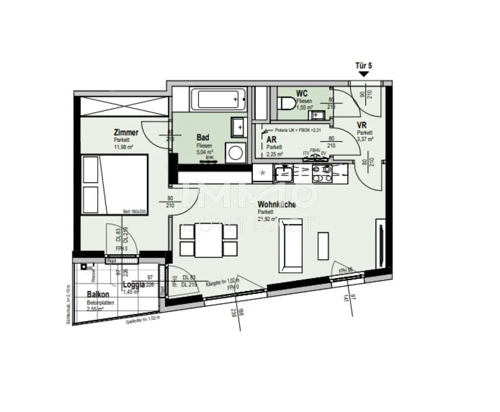 2-Zimmer-Wohnung kaufen in Wien – 47,56 m², € 271.000 – Bild 9 von 9