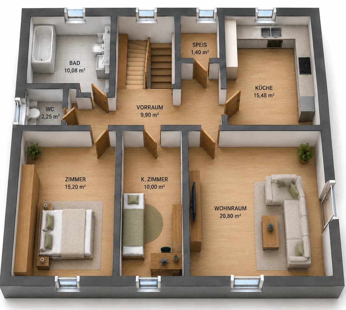 6-Zimmer-Haus kaufen in Deutschlandsberg – 160 m², € 275.000 – Bild 14 von 21