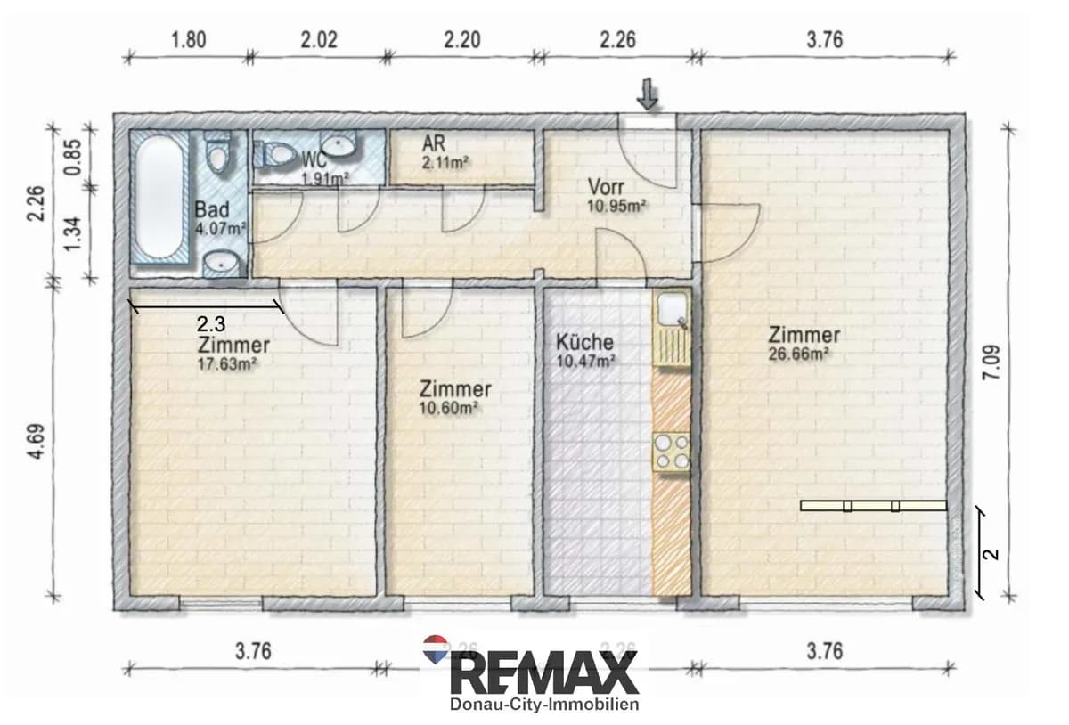 Wohnung mieten in Wien – 84 m², € 1.345 – Bild 11 von 12