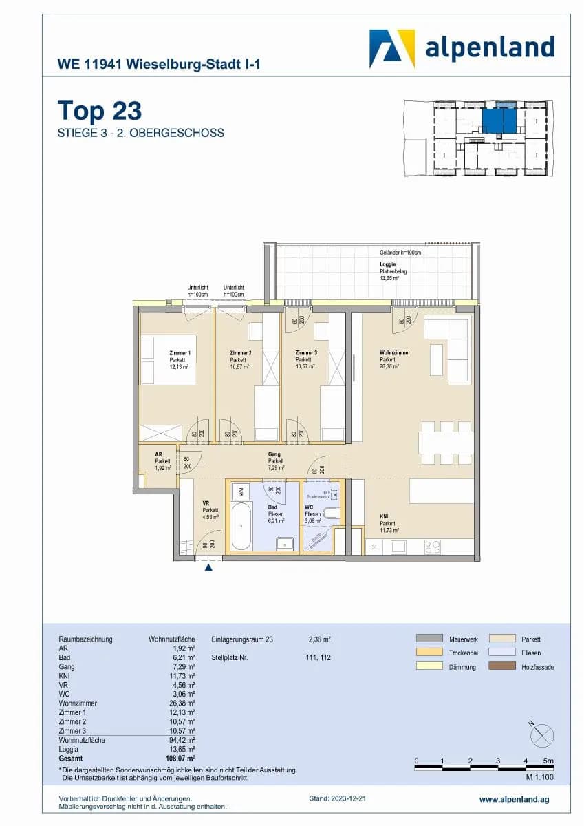 4-Zimmer-Wohnung mieten in Scheibbs – 94,42 m², € 1.113 – Bild 6 von 6