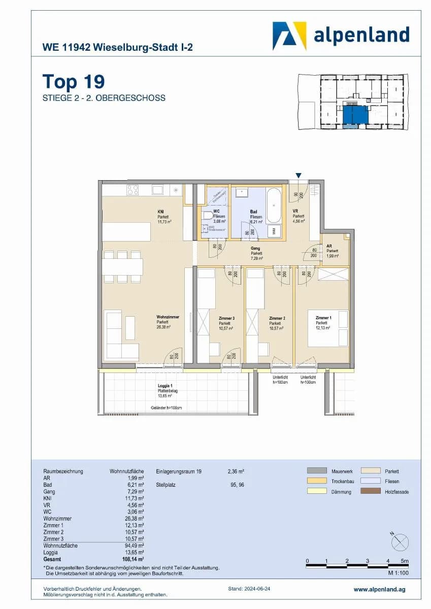 4-Zimmer-Wohnung mieten in Scheibbs – 94,42 m², € 1.194 – Bild 7 von 7