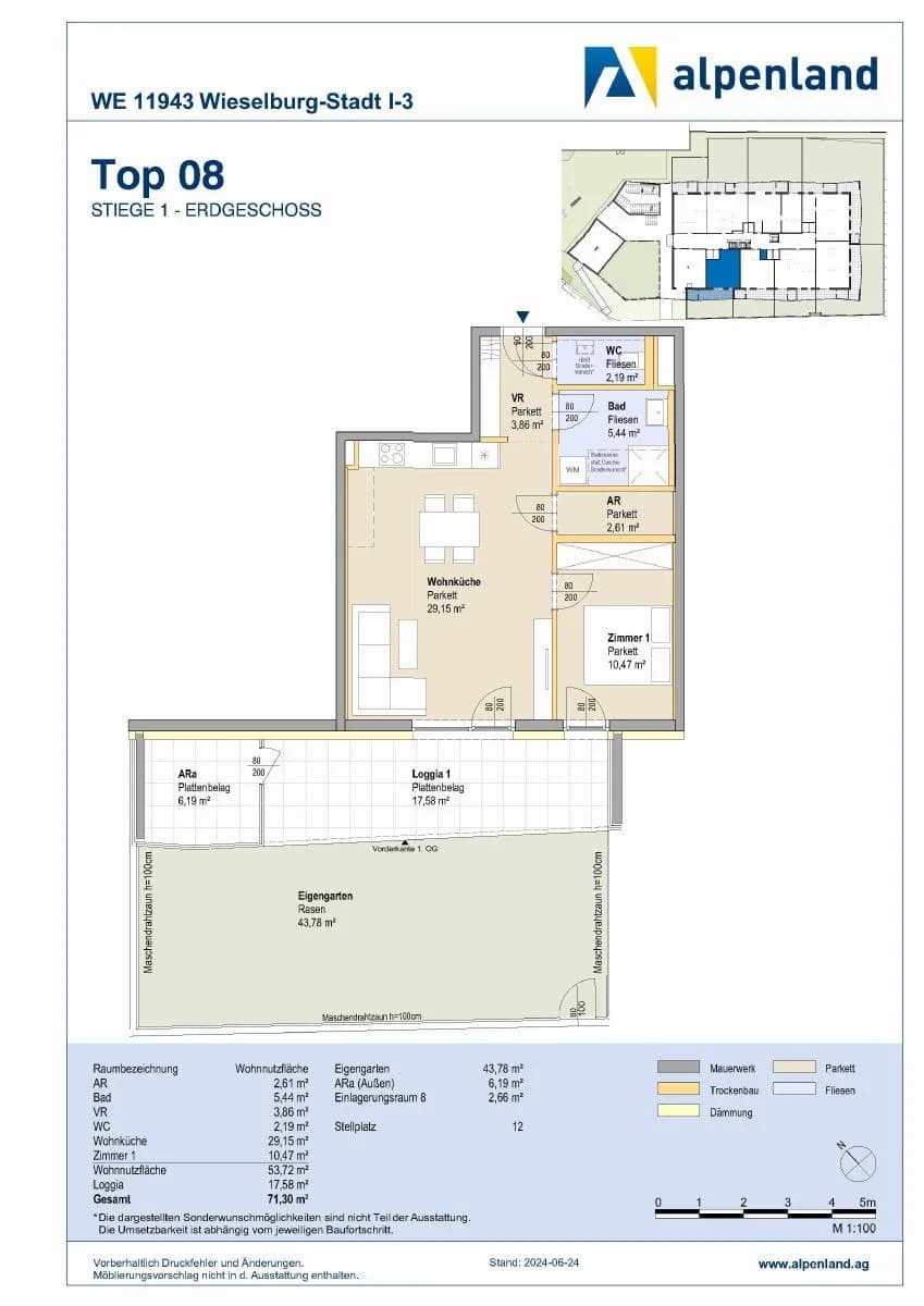 2-Zimmer-Wohnung mieten in Scheibbs – 53,72 m², € 728 – Bild 4 von 4