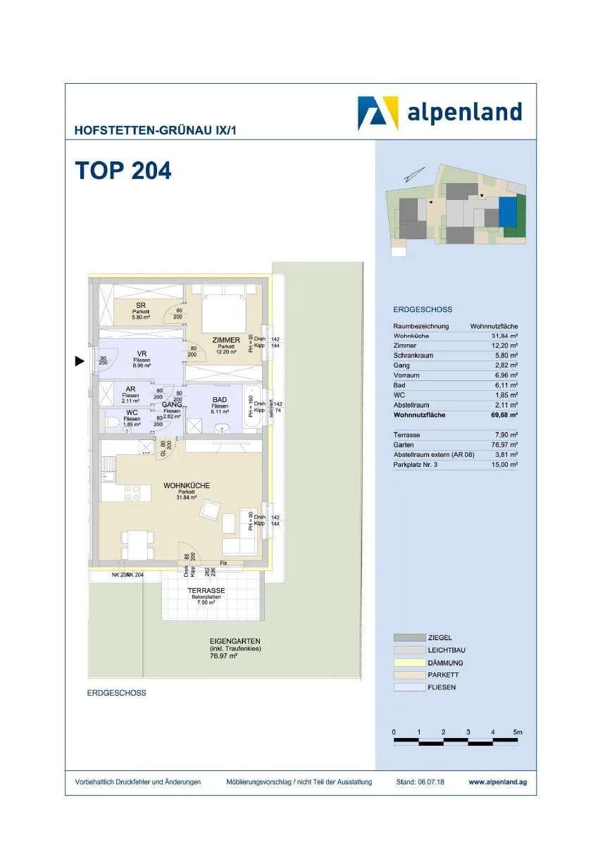 2-Zimmer-Wohnung mieten in Sankt Pölten Land – 69,68 m², € 955 – Bild 4 von 4