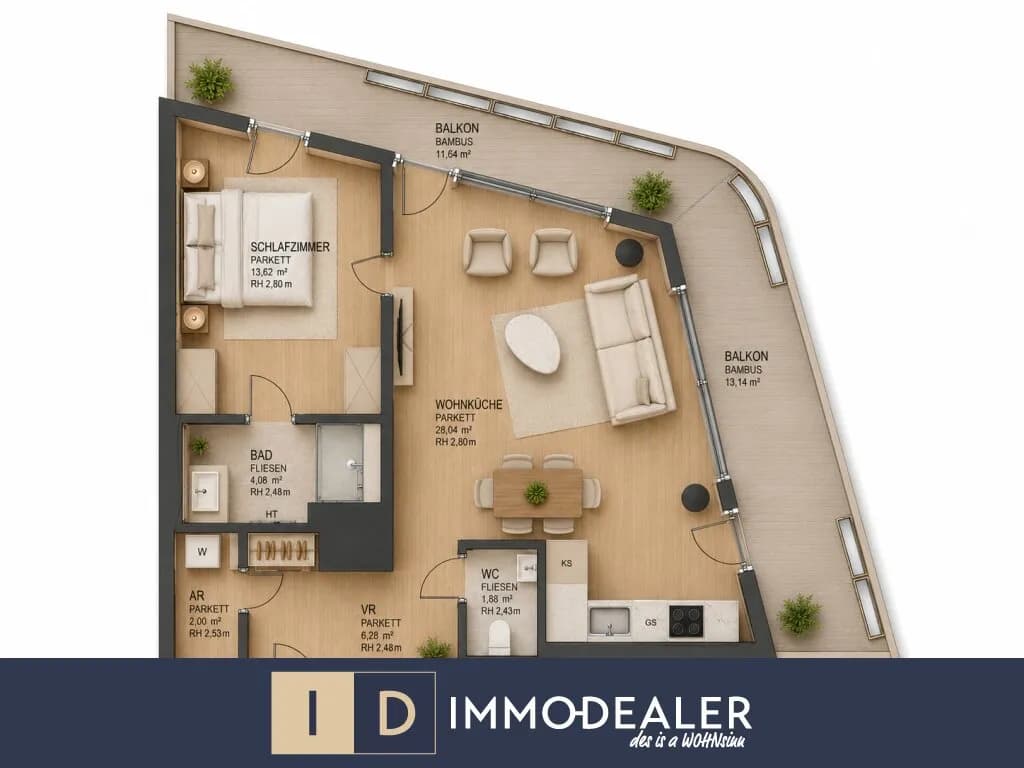 2-Zimmer-Wohnung kaufen in Wien – 56 m², € 599.000 – Bild 12 von 12
