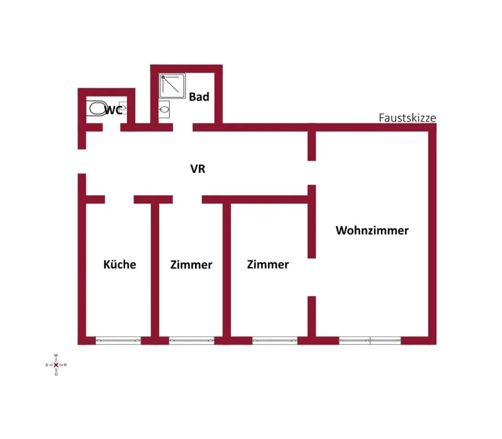 3-Zimmer-Wohnung kaufen in Wien – 73 m², € 315.000 – Bild 4 von 4