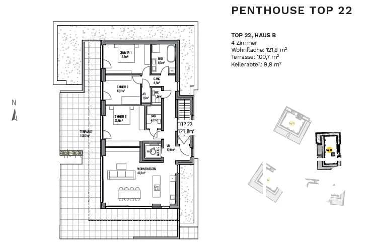 4-Zimmer-Wohnung kaufen in Villach – 121,8 m², € 853.140 – Bild 8 von 9