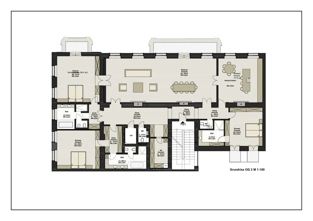 4-Zimmer-Wohnung mieten in Wien – 334,71 m², € 17.200 – Bild 7 von 8